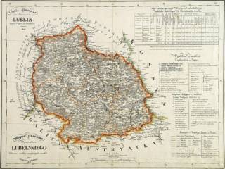 „Mapa Jeneralna Województwa Lubelskiego Ułożona Według Naylepszych Źródeł przez Juliusza Colberg”, 1826 rok