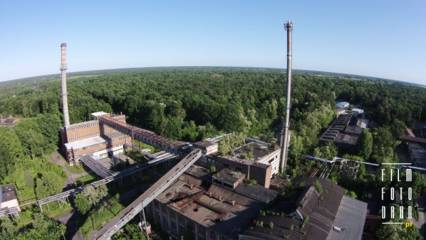 Opuszczone zakłady Pronit w Pionkach: widok z lotu ptaka